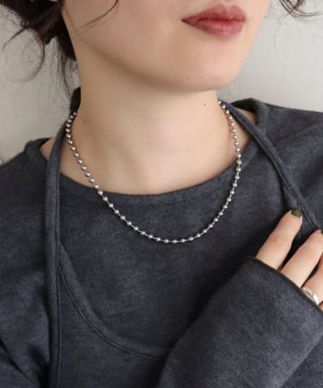 FREDY & GLOSTER(フレディ アンド グロスター) ステンレスボールチェーンフックネックレス