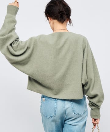 NOLLEY'S(ノーリーズ) 《手洗い可能》ウォッシャブルヘアリーショート丈プルオーバー