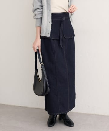 NICE CLAUP / OLIVE des OLIVE OUTLET(ナイスクラップ  / オリーブ デ オリーブ アウトレット) 【natural couture】コルセットベルトデニムスカート