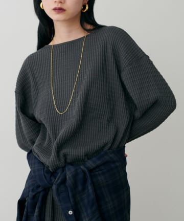 NICE CLAUP / OLIVE des OLIVE OUTLET(ナイスクラップ  / オリーブ デ オリーブ アウトレット) 【LARUTA】長袖ワッフルカットソーTee