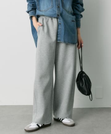 PUAL CE CIN(ピュアルセシン) スムースボンディングスウェットパンツ
