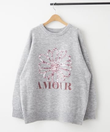 Remind me and forever(リマインドミーアンドフォーエバー) お花ジャガードニット