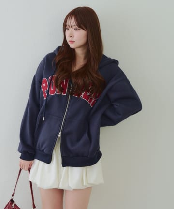 NICE CLAUP / OLIVE des OLIVE OUTLET(ナイスクラップ  / オリーブ デ オリーブ アウトレット) ＢＩＧロゴＺＩＰパーカー