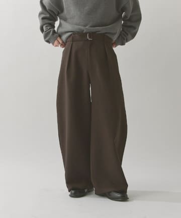 Lui's(ルイス) ベルテッドダブルクロスバルーンカーブスラックスパンツ