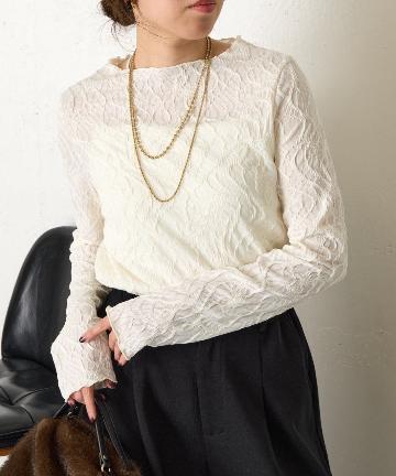 Jena　espace merveilleux(ジェナ　エスパスメルヴェイユ) ウェーブジャガードプルオーバー