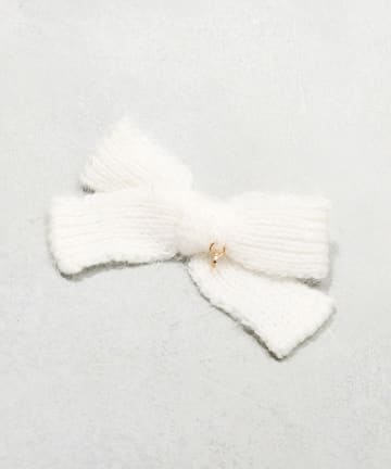 3COINS(スリーコインズ) ニットリボンクリップ