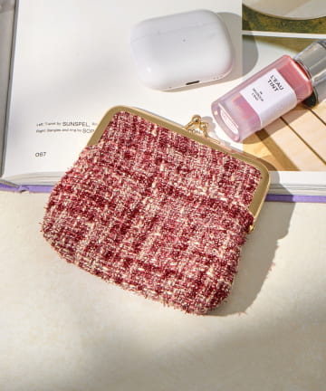 Lattice(ラティス) ツイードがま口ポーチ