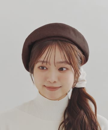 Lattice(ラティス) ストーン付きベレー帽