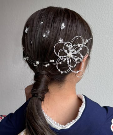 Lattice(ラティス) 【和装におすすめ/オケージョン】水引きフラワーヘッドアクセ