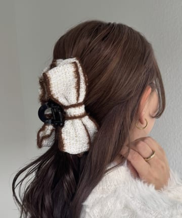 Lattice(ラティス) ツイードリボンクリップ