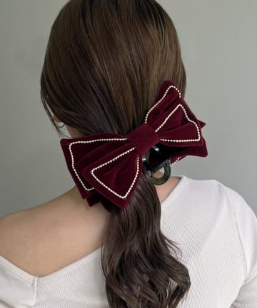 【keeco企画】ビッグベロアリボンクリップ