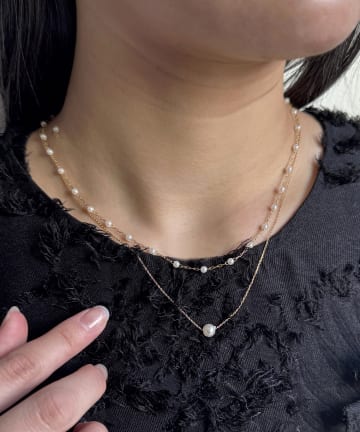 Lattice(ラティス) 華奢パールネックレスセット(2P)