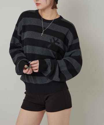 WHO’S WHO gallery(フーズフーギャラリー) KOOKYN KYジャガードボーダーニット