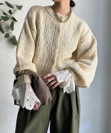 DOUDOU(ドゥドゥ) ローゲージニットカーディガン