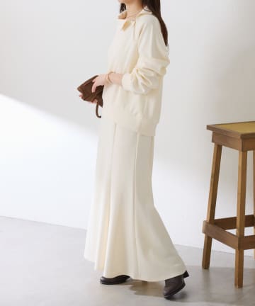 COLLAGE GALLARDAGALANTE(コラージュ ガリャルダガランテ) 【楽チン/着回し自在◎】アシメハーフジップセットアップ