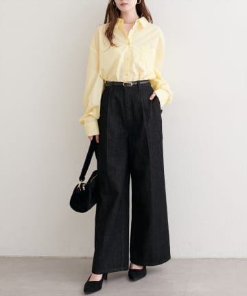 natural couture(ナチュラルクチュール) センタープレスデニムパンツ