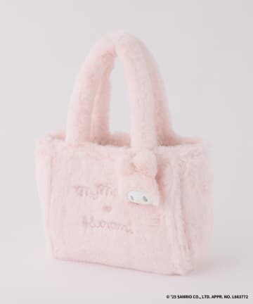 one after another NICE CLAUP(ワンアフターアナザー ナイスクラップ) 【マイメロディ／クロミコラボ】チャーム付きファーミニトートバッグ