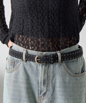 -goocy-(グーシー) スエード風スタッズベルト