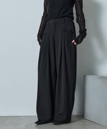 -goocy-(グーシー) 【オケージョン】タックデザインスラックス