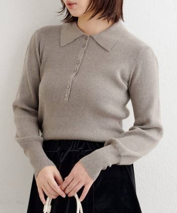 Kastane(カスタネ) 【4色展開】B ベーシックリブニットポロ
