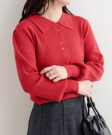 Kastane(カスタネ) 【4色展開】B ベーシックリブニットポロ