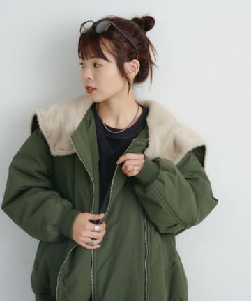 CIAOPANIC TYPY(チャオパニックティピー) 【パルクロ限定】KAIRI企画　撥水2WAYジップ中綿ブルゾン