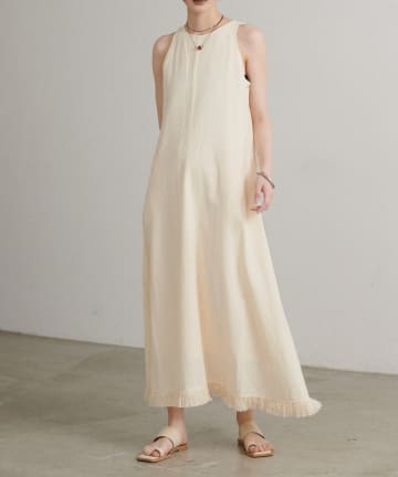 NICE CLAUP / OLIVE des OLIVE OUTLET(ナイスクラップ  / オリーブ デ オリーブ アウトレット) 【LARUTA】アメスリフリンジワンピース