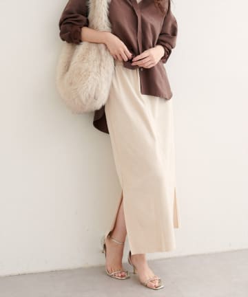 NICE CLAUP / OLIVE des OLIVE OUTLET(ナイスクラップ  / オリーブ デ オリーブ アウトレット) 【natural couture】マルチウェイカットスウェードスカート