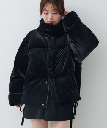 Kastane(カスタネ) 【11.8(土)12:00発売/WEB先行/袖取り外し可】ベロアパディングブルゾン