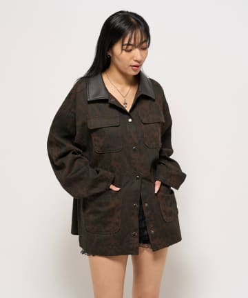 OUTLET(アウトレット) 【WHO'S WHO gallery】レオパードカバーオール