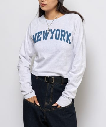 OUTLET(アウトレット) 【WHO'S WHO gallery】ロゴ ラグランロンTEE