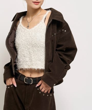 OUTLET(アウトレット) 【WHO'S WHO gallery】シャギーニットキャミ