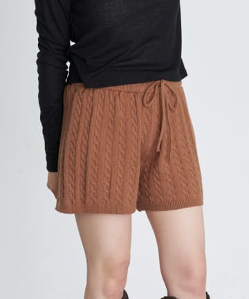 OUTLET(アウトレット) 【Ray Cassin】ケーブルニットショートパンツ