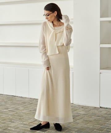 OUTLET(アウトレット) 【CAPRICIEUX LE'MAGE】テンセルウールマキシワンピース