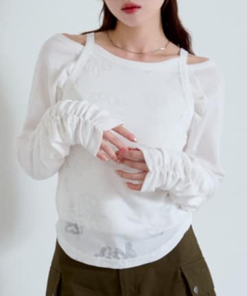 OUTLET(アウトレット) 【Kastane】花柄オパールカットソーSET