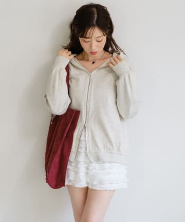 OUTLET(アウトレット) 【Kastane】ダブルZIPスウェットパーカー