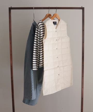 FREDY & GLOSTER(フレディ アンド グロスター) 【TAION/タイオン】V NECK LONG DOWN VEST