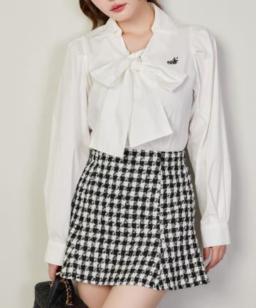 NICE CLAUP / OLIVE des OLIVE OUTLET(ナイスクラップ  / オリーブ デ オリーブ アウトレット) 【one after another】ボウタイブラウス