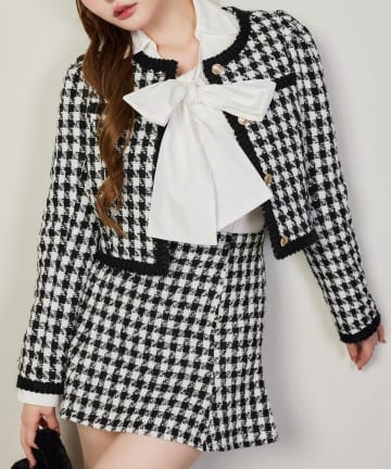 NICE CLAUP / OLIVE des OLIVE OUTLET(ナイスクラップ  / オリーブ デ オリーブ アウトレット) 【one after another】ツイードジャケット