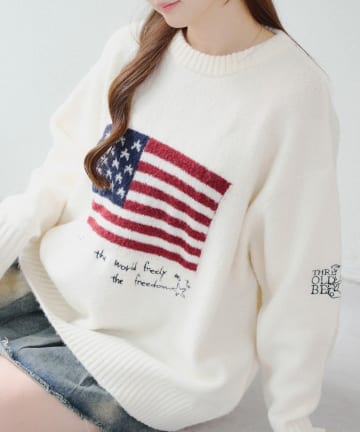 NICE CLAUP / OLIVE des OLIVE OUTLET(ナイスクラップ  / オリーブ デ オリーブ アウトレット) 【RMAF】USAニット