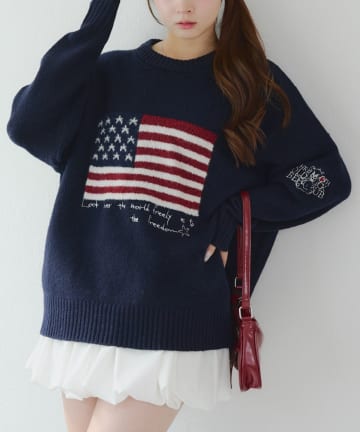 NICE CLAUP / OLIVE des OLIVE OUTLET(ナイスクラップ  / オリーブ デ オリーブ アウトレット) 【RMAF】USAニット