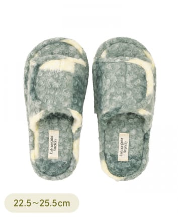 3COINS(スリーコインズ) チェック柄スリッパ