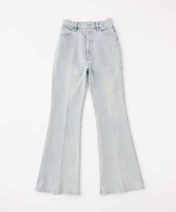 one after another NICE CLAUP(ワンアフターアナザー ナイスクラップ) 美脚ラインストーンデニムパンツ