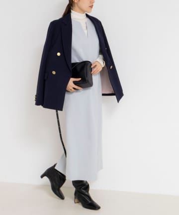 NOLLEY'S(ノーリーズ) ウォッシャブルフラノ風ジャンパーワンピース