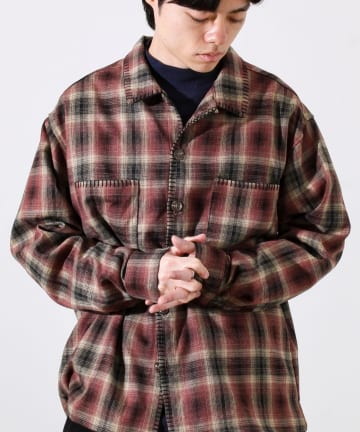 FREDY & GLOSTER(フレディ アンド グロスター) 【主役の1枚】TRオンブレチェック ブランケットステッチシャツ