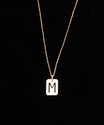 NOLLEY'S(ノーリーズ) 【grace grace/グラスグラス】10KイニシャルプレートNL-M