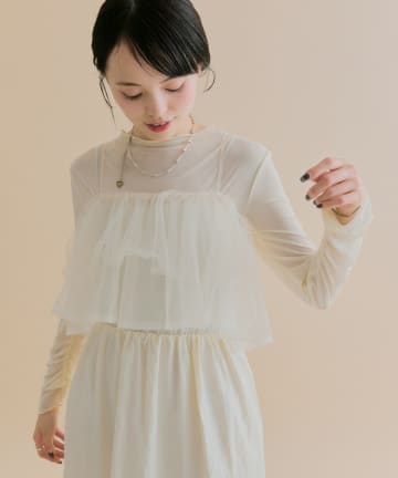 mystic(ミスティック) 11/1(sat)12:00予約START！【数量限定】[森川企画]チュールキャミワンピースSET