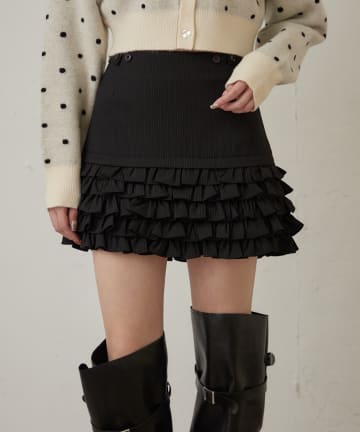 mline(エムライン) [mline]ストライプフリルミニスカ