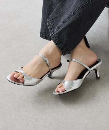 COLLAGE GALLARDAGALANTE(コラージュ ガリャルダガランテ) 【PAPILLONNER/パピヨネ】メタリックラウンドサンダル