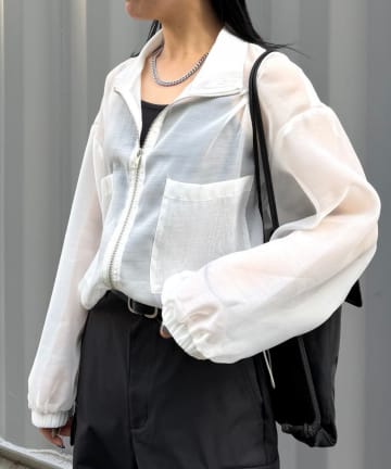 COLONY 2139(コロニー トゥーワンスリーナイン) シアーエステルボイルスタンドショートブルゾン